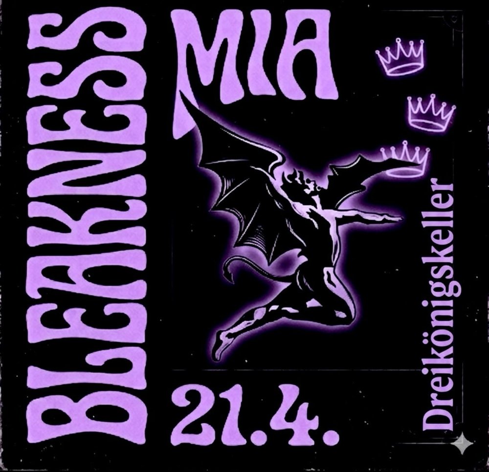 M.I.A. (HCPunk, Orange County) //Bleakness (dark Post Punk, Paris)