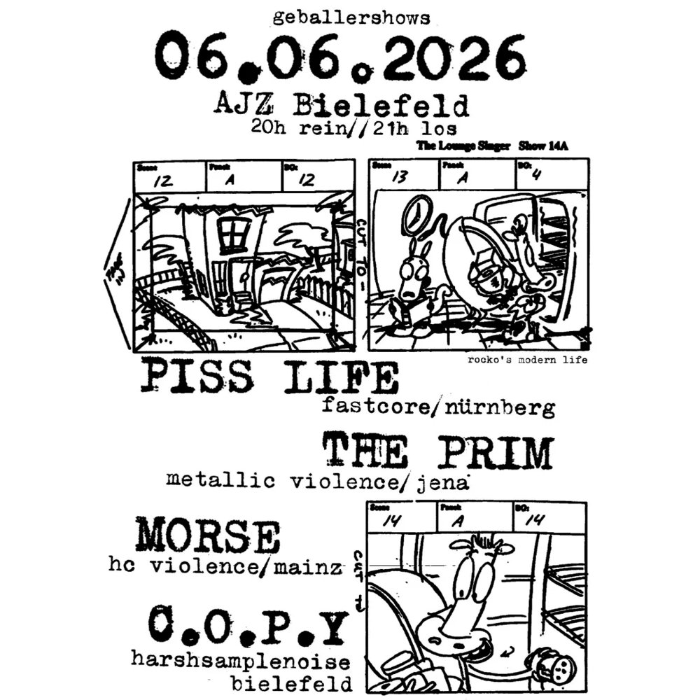 Piss Life + The Prim + Morse + C.O.P.Y