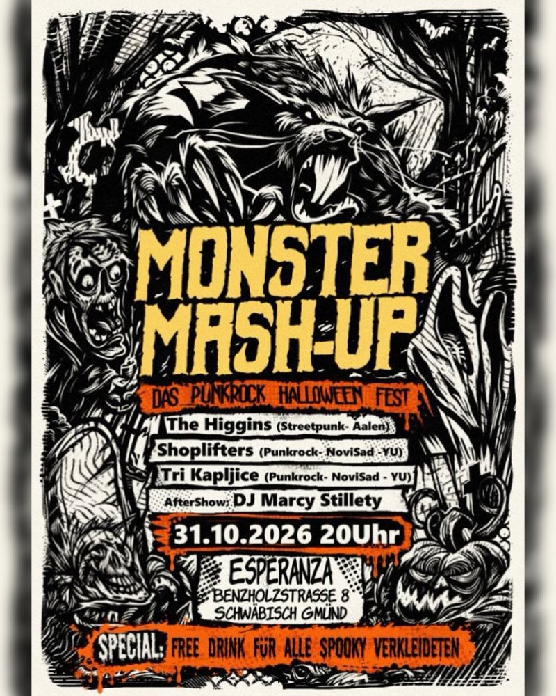 Monster Mash-Up: The Higgins + Shoplifters + Tri Kapljice