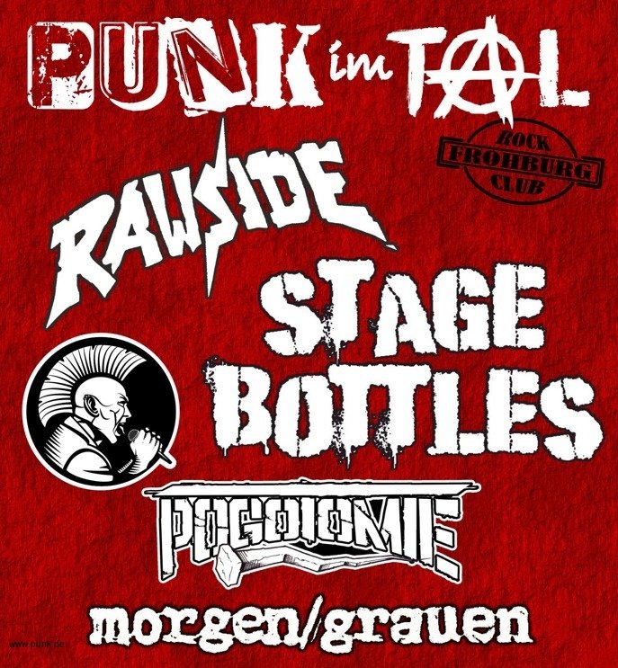 Punk im Tal: Stage Bottles + Rawside + Pogotomie + morgen/grauen