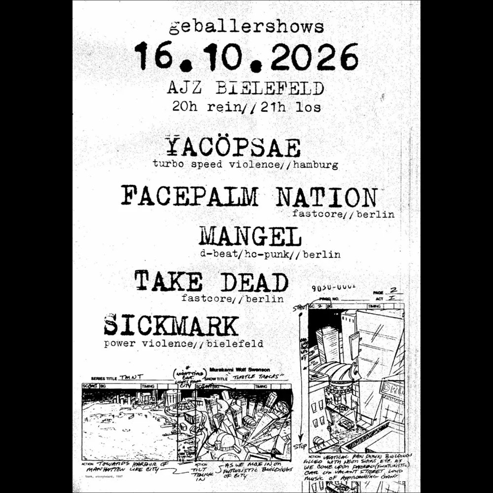 YACÖPSAE + FACEPALM NATION + MANGEL + TAKE DEAD + SICKMARK