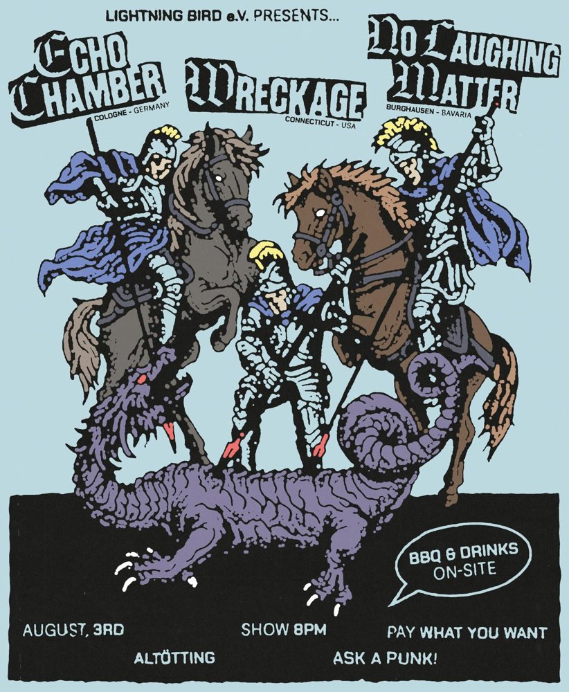 Echo Chamber + Wreckage + No Laughing Matter