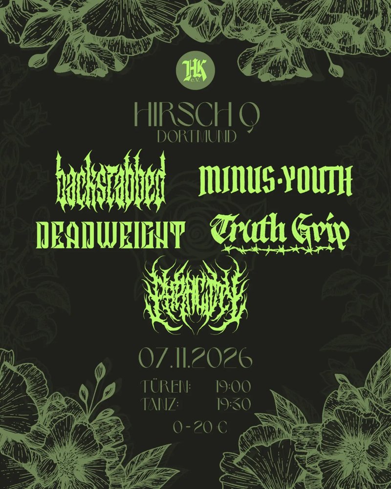 Backstabbed + Minus Youth + Deadweight + Truth Grip + Paracity