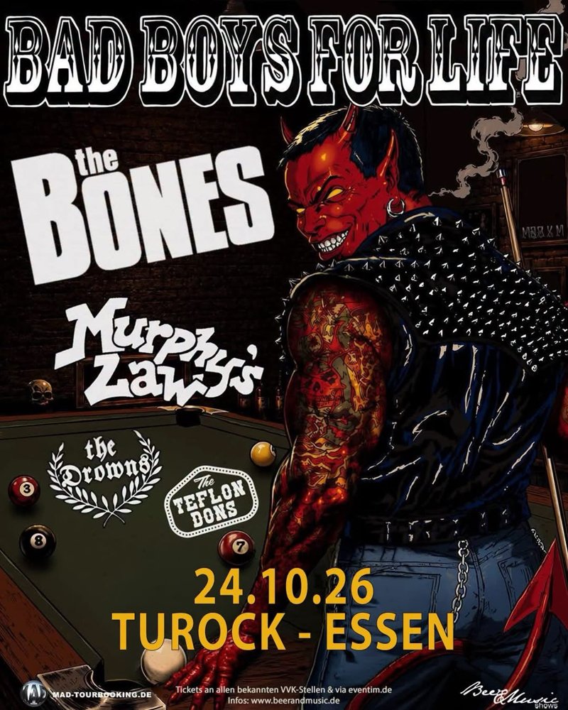 The Bones + Murphy's Law + The Drowns + The Teflon Dons