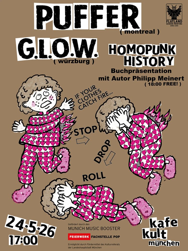 Puffer + G.L.O.W. + Homopunk History Präsentation