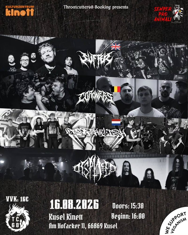 Suffer + Coroners + Deathwish + Dysplaced