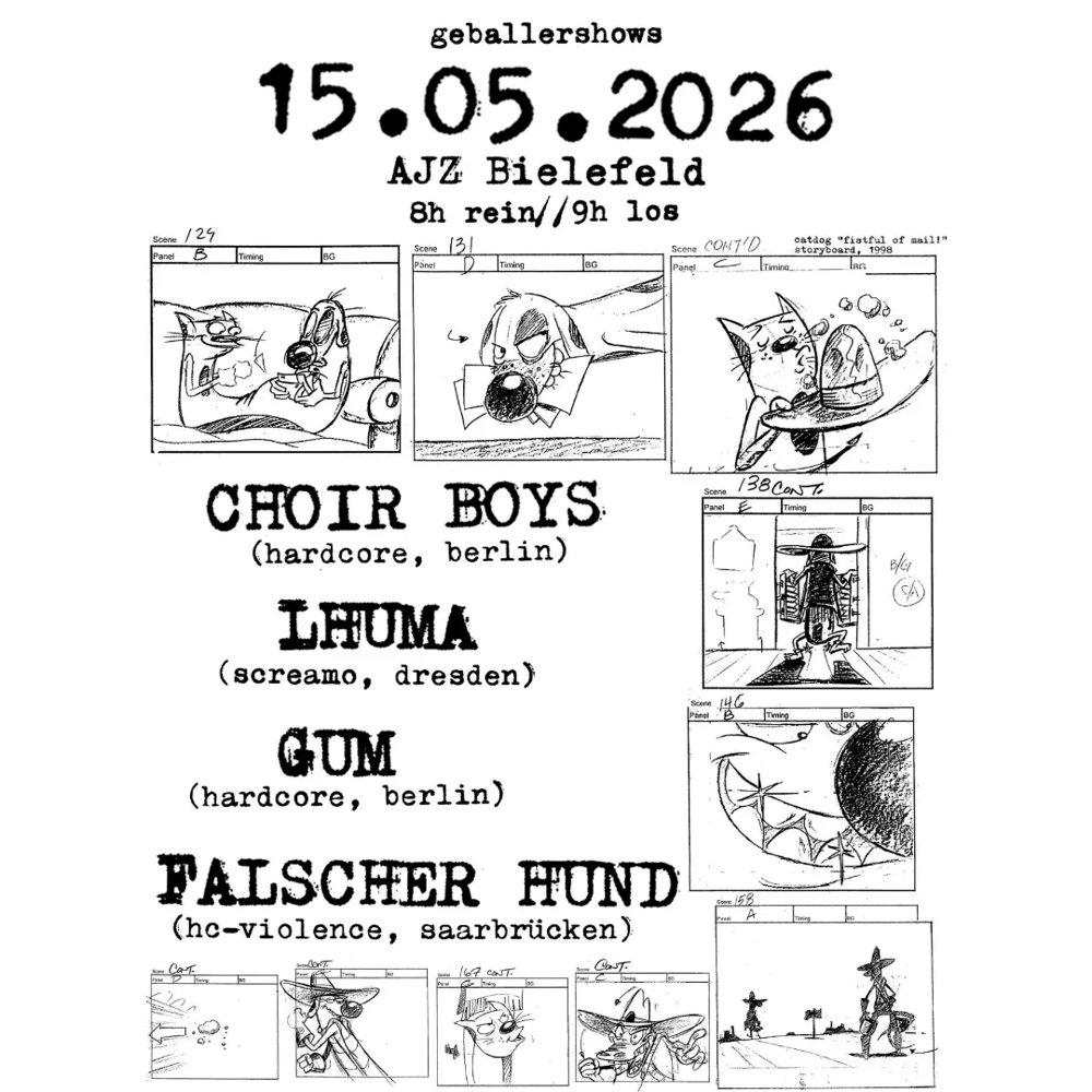 Choir Boys + Lhuma + Gum + Falscher Hund