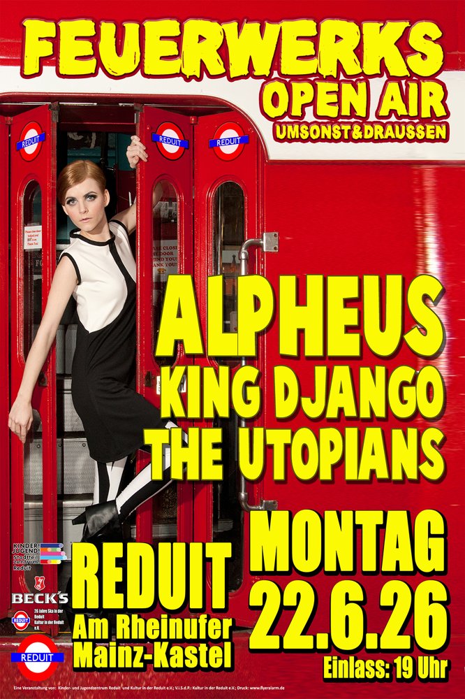 Feuerwerks Open Air: Alpheus + King Django + The Utopians
