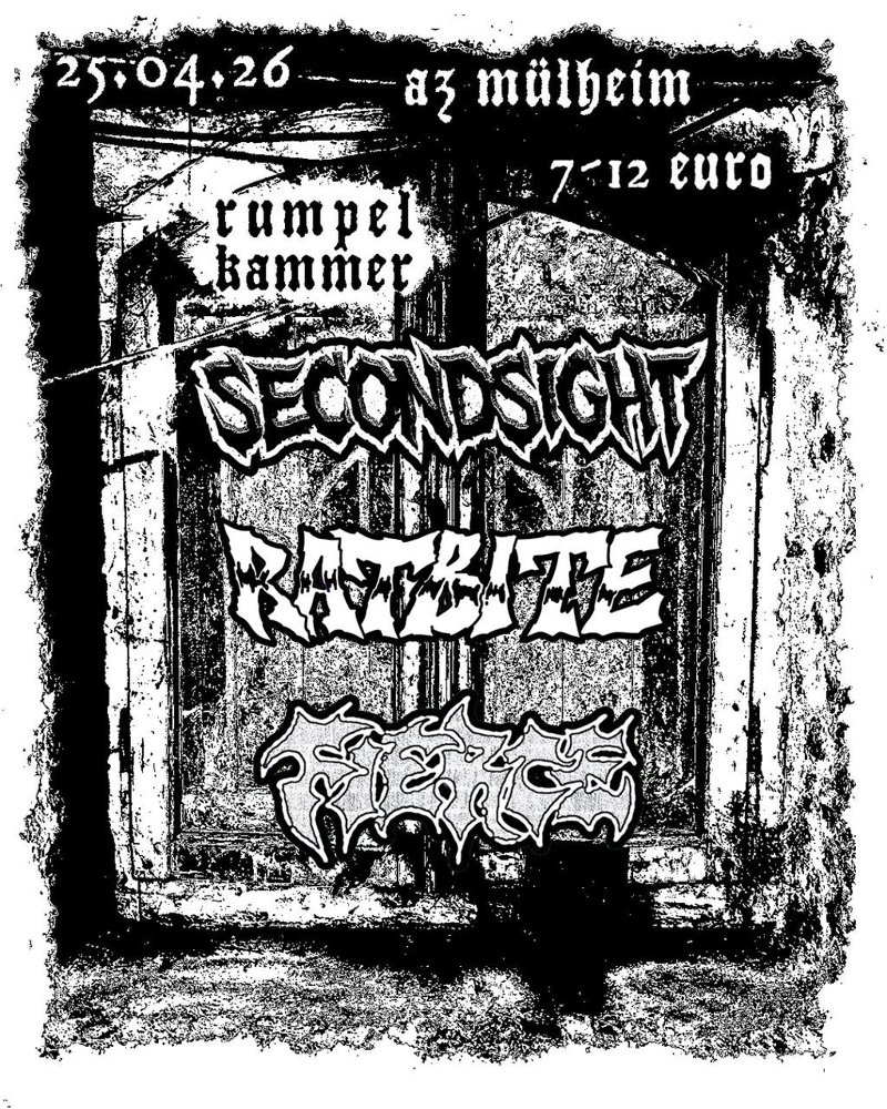 Rumpelkammer Konzert mit Secondsight; Ratbite und Fierce