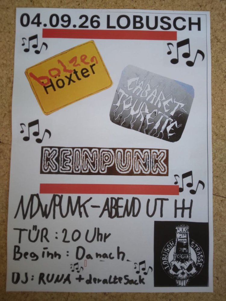 BOLZEN HÖXTER, CABARET TOURETTE, KEINPUNK
