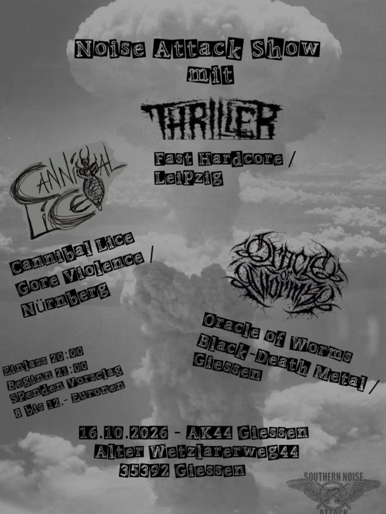 Thriller + Cannibal Lice + Oracle of Worms