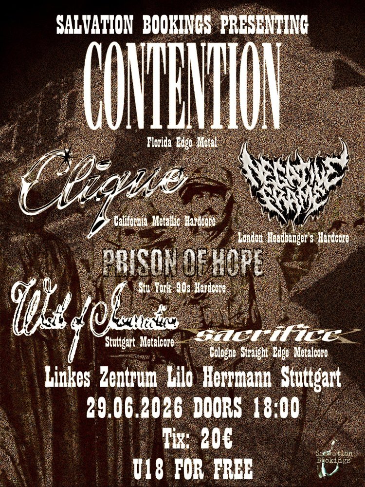 Contention + Clique + Negative Frame + Prison of Hope + Wrath of Insurrection + Sacrifice