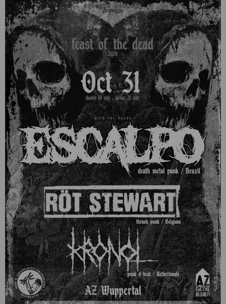 Fest of the Dead 2026: Escalpo + Röt Stewart + Kronol