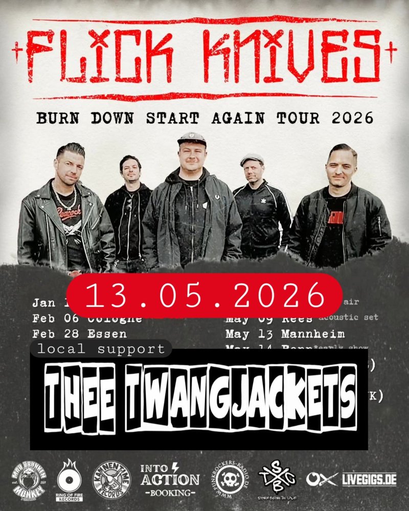 Flick Knifes + Thee Twangjackets