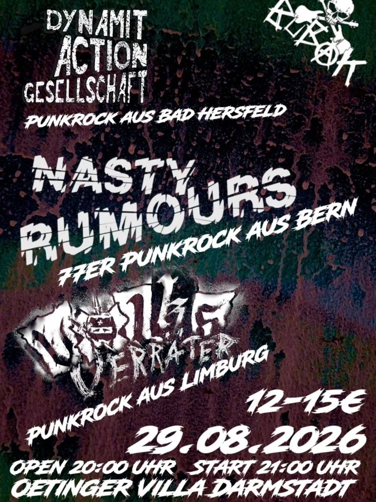 Nasty Rumours + Volksverräter + Dynamit Action Gesellschaft