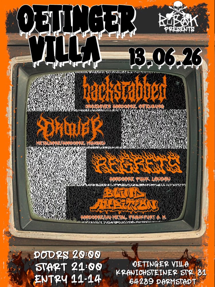 Backstabbed + Drover + Regrets + Blind Ambition